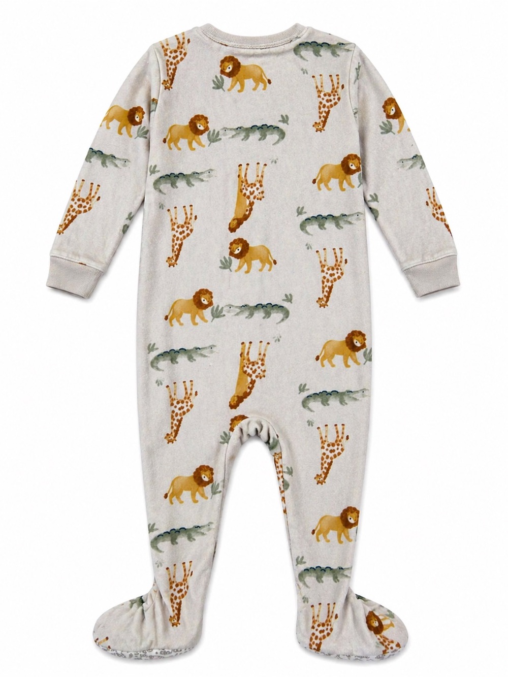 Carter’s Safari Animal Footed Pajamas 2T NWT Soft Fleece Zip Sleeper Boys Gift - Picture 3 of 4